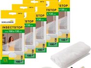 SCHELLENBERG Fliegengitter-Gewebe für Fenster ohne bohren, (Set, 5-St), Insektenschutz mit Klettband, 100 x 130 cm, anthrazit und weiß