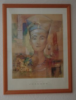 Großes Bild "Nefertite"*Kunstdruck von JOADOOR im Holz / Glasrahmen*Sehr guter Allgemeinzustand - Korschenbroich