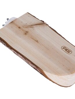 TIAKI Holzplattform mit Rinde, oval - ca. B 8 x H 4 x L 17 cm