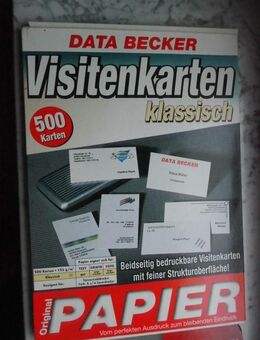 350 Visitenkarten Data Becker +72 Adreß-Etiketten Avery Zweckform zus. 3,- - Flensburg