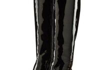 LASCANA Belle Affaire High-Heel-Stiefelette mit Plateau, Overkneestiefel in erotischer Lack-Optik