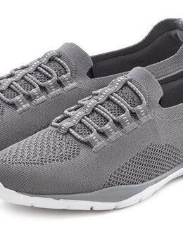 LASCANA Slipper, Halbschuh, leichtes Meshmaterial Sneaker zum Reinschlüpfen mit elastischen Schnürbändern VEGAN