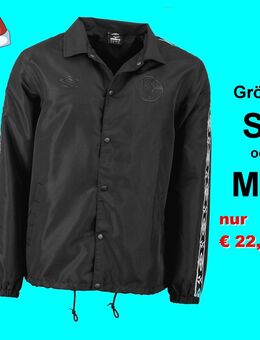 NEUE UMBRO FC Schalke Herren Übergangs-Jacke Größe S oder Größe M mit Kent-Kragen schwarz NEU - Borken