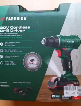 PARKSIDE 20V Akkuschrauber Bohrschrauber »PBSSA 20-Li A1« mit Akku und Ladegerät NEU! - Hannover