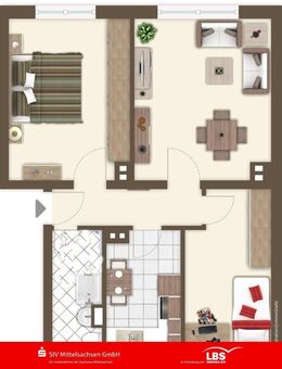 Helle 3-Zimmerwohnung in Kriebethal - Kriebstein