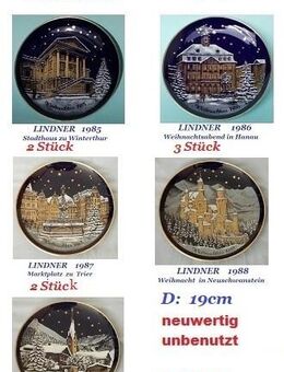 Weihnachtsteller von 1985 bis 1990 - Nürnberg