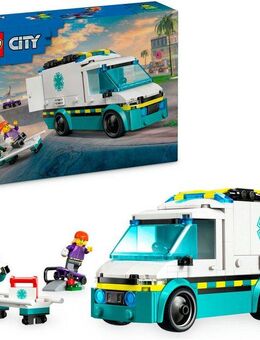 LEGO® Rettungswagen (60451), LEGO City Konstruktionsspielsteine, (184 St), Made in Europe