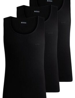 BOSS Tanktop 3P RibClassic BOSS ONE x David Beckham Ton in Ton Stickerei auf der Brust