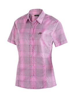 Maier Sports Funktionsbluse Philina Karierte Kurzarm-Bluse für Wandern, Reisen und Freizeit