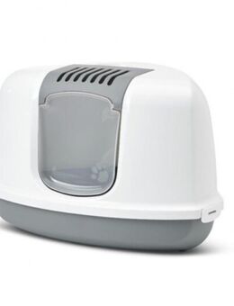 Savic Nestor Corner Katzentoilette – geschlossen, weiß/grau, neu - Berlin