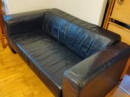 Ledersofa schwarz - Bonn