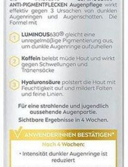 Nivea Augencreme LUMINOUS630 Anti-Pigmentflecken Augenpflege, Anti-Aging-Augencreme, Anti-Aging-Augencreme