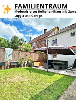 FAMILIENTRAUM - Modernisiertes Reihenendhaus mit Garten, Terrasse, Loggia und Garage - Gemmrigheim
