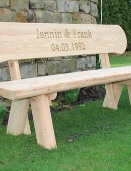 Gartenbank aus Lärche. Holzbank. Hochzeitsgeschenk. Geschenk. Krongartmöbel. - Steyerberg