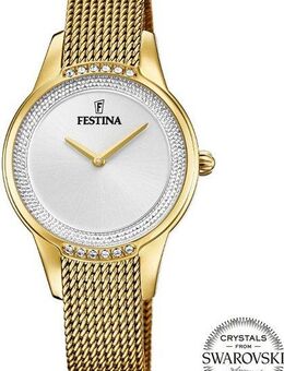 Festina Quarzuhr F20495/1, Armbanduhr, Damenuhr, Edelstahlarmband, Ø 30 mm