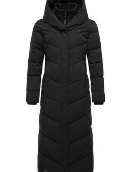 Ragwear Steppmantel Natalka Extralong Gesteppter Damen Mantel mit Kapuze