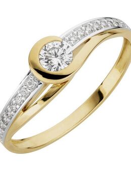 Orolino Fingerring 333/- Gelbgold glanz synth. Zirkonia