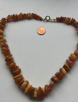 Damen Schmuck Vintage Bernstein Kette Halskette Dunkel Ostsee - Fulda