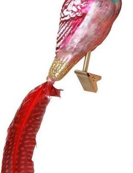 Krebs Glas Lauscha Weihnachtsbaumklammer Eisvogel, Weihnachtsdeko, Christbaumschmuck (1-tlg), mundgeblasen