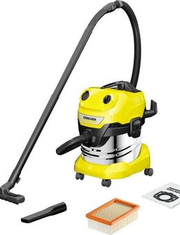 KÄRCHER Nass-Trocken-Sauger WD 4 S V-20/5/22, 1000 W, inkl. Flachfaltenfilter, 1.000W, Edelstahlbehälter: 20l