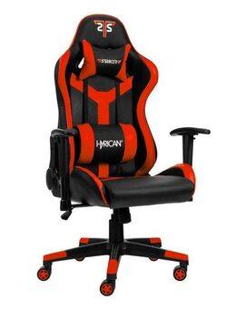 Hyrican Gaming-Stuhl "Striker Copilot" schwarz/rot, Kunstleder, ergonomischer Gamingstuhl, Bürostuhl, Schreibtischstuhl, geeignet für Jugendliche und Erwachsene