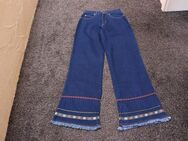 #Jeans m. Stickbordüre u. Fransen, #Gr. 176, #dunkelblau, #Amy - Pfaffenhofen (Ilm)