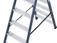 KRAUSE Doppelleiter SePro D, Alu eloxiert, 2x6 Stufen, Arbeitshöe ca. 285 cm