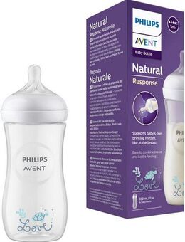Philips AVENT Babyflasche Natural Response SCY906/11, 330 ml, ab dem 3. Monat