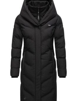 Ragwear Steppmantel Natalka Melange wasserdichter Damen Wintermantel mit gefütterter Kapuze