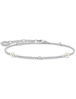 THOMAS SABO Perlenarmband weiße Steine, A1989-167-14-L19V, mit Zirkonia (synth) - mit Süßwasserzuchtperle