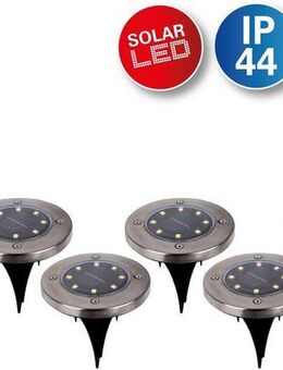 näve LED Gartenleuchte Kian, LED fest integriert, Warmweiß, LED Solar-Boden-Erdspieß, 6er Set