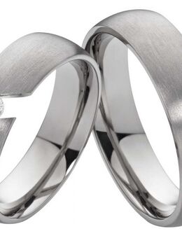 Verlobungsringe Titan T032 mit Zirkonia 6mm breit - Aholming