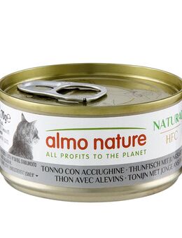 5 + 1 gratis! 6 x 70 g Almo Nature HFC - Natural Thunfisch & Jungsardelle