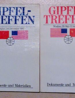 2 Bücher "Gipfeltreffen" UdSSR/USA, Materialien und Dokumente - Dresden