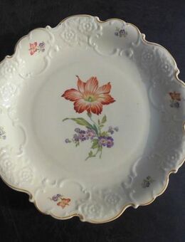 Schirnding Porzellan 1909-1925? Teller 29 cm Kuchenteller Blumen - Flensburg