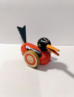 antikes Holzspielzeug "Ente" mit Wackelkopf, um 1920 - Dresden