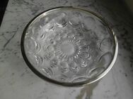 Bleikristall Schale mit versilbertem Rand 14,5 cm Glas Deko Vintage 3,- - Flensburg