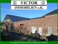 Niederrheinischer Vierkanthof mit 3 Wohnungen +1 Appartement, neue 15X30m Halle, Stall, Reitplatz - Kerken