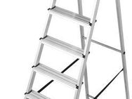 KRAUSE Stehleiter Safety, Aluminium, 1x8 Stufen, Arbeitshöhe ca. 370 cm