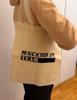Ascend 21 TEAM Jutebeutel - Urban Canvas Bag mit Statement-Print - Langenberg