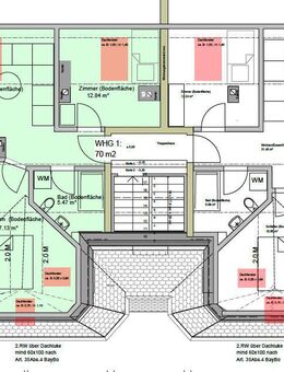 Dachgeschosswohnung, provisionsfrei, Erstbezug Grundriss kann verändert werden. - Augsburg