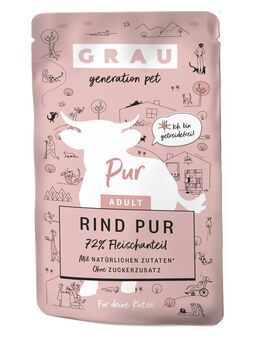 GRAU Adult Getreidefrei 16 x 125 g - Rind Pur
