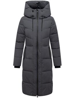 Navahoo Steppmantel Schokokuss XIV Warmer Damen gesteppter Wintermantel mit Kapuze