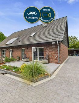 ELEGANTES RAUMWUNDER IN RUHIGER LAGE - NEUWERTIGES LUXURIÖSES TRAUMHAUS MIT TERRASSE UND GARTEN - Schortens