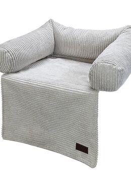 Designed by Lotte Couchkissen Ribbed, hellgrau - ca. L 50 x B 45 x H 13,5 cm