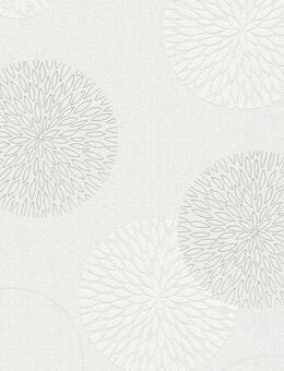 A.S. Création Vliestapete Black and White, leicht strukturiert, Motiv, botanisch, floral, Moderne Tapete Floral Kreise Tapeten Wohnzimmer modern Flur Design