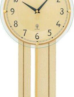 AMS Funk-Pendelwanduhr (Quarzuhr,Holzgehäuse,Esszimmer,Wohnzimmer,Made in Germany)