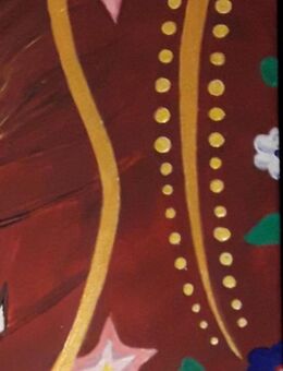 Acrylbild 30 x 40 cm "Wasserschlange rot" - Dresden