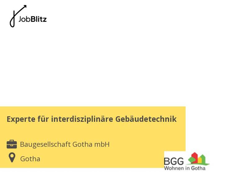 Experte für interdisziplinäre Gebäudetechnik - Gotha