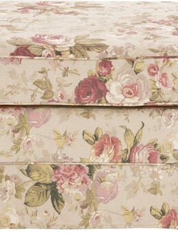 Home affaire Polsterhocker Shadmoor, Hussenoptik, in uni oder mit Blumendruck, passend zur Shadmoor-Serie